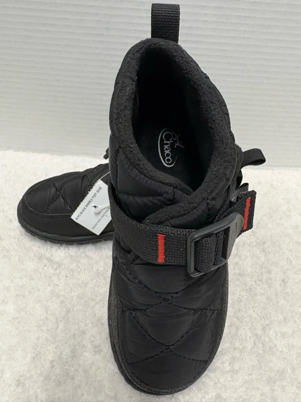 Chaco Ramble Black Puff Cinch Kids Shoes Slipper Bootie Size One NWT